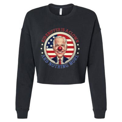 Sniffer Is A Clown And Nothing More Funny Debate Biden Cropped Pullover Crew