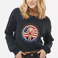 Sniffer Is A Clown And Nothing More Funny Debate Biden Cropped Pullover Crew