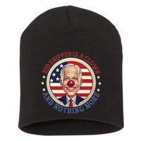 Sniffer Is A Clown And Nothing More Funny Debate Biden Short Acrylic Beanie