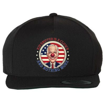 Sniffer Is A Clown And Nothing More Funny Debate Biden Wool Snapback Cap