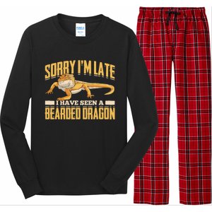 Sorry I Am Late I Have Seen A Baerded Dragon Gift Long Sleeve Pajama Set