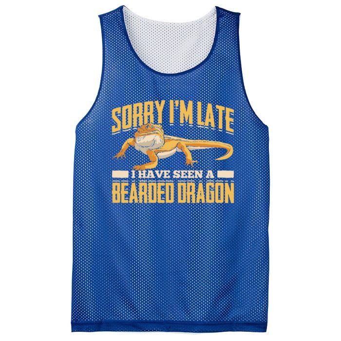 Sorry I Am Late I Have Seen A Baerded Dragon Gift Mesh Reversible Basketball Jersey Tank