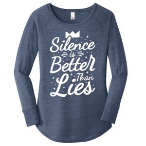 Silence Is Better Than Lies Women's Perfect Tri Tunic Long Sleeve Shirt