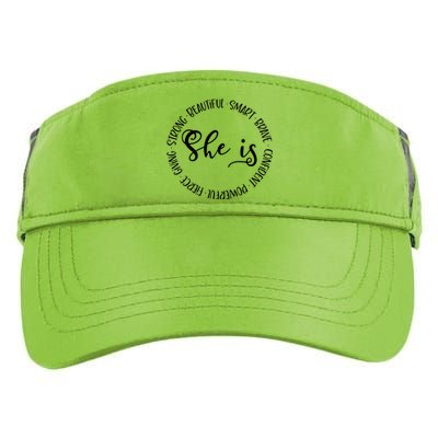 She Is Beautiful Smart Brave Confident Powerful Strong Meaningful Gift Adult Drive Performance Visor