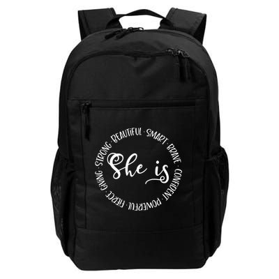 She Is Beautiful Smart Brave Confident Powerful Strong Meaningful Gift Backpack