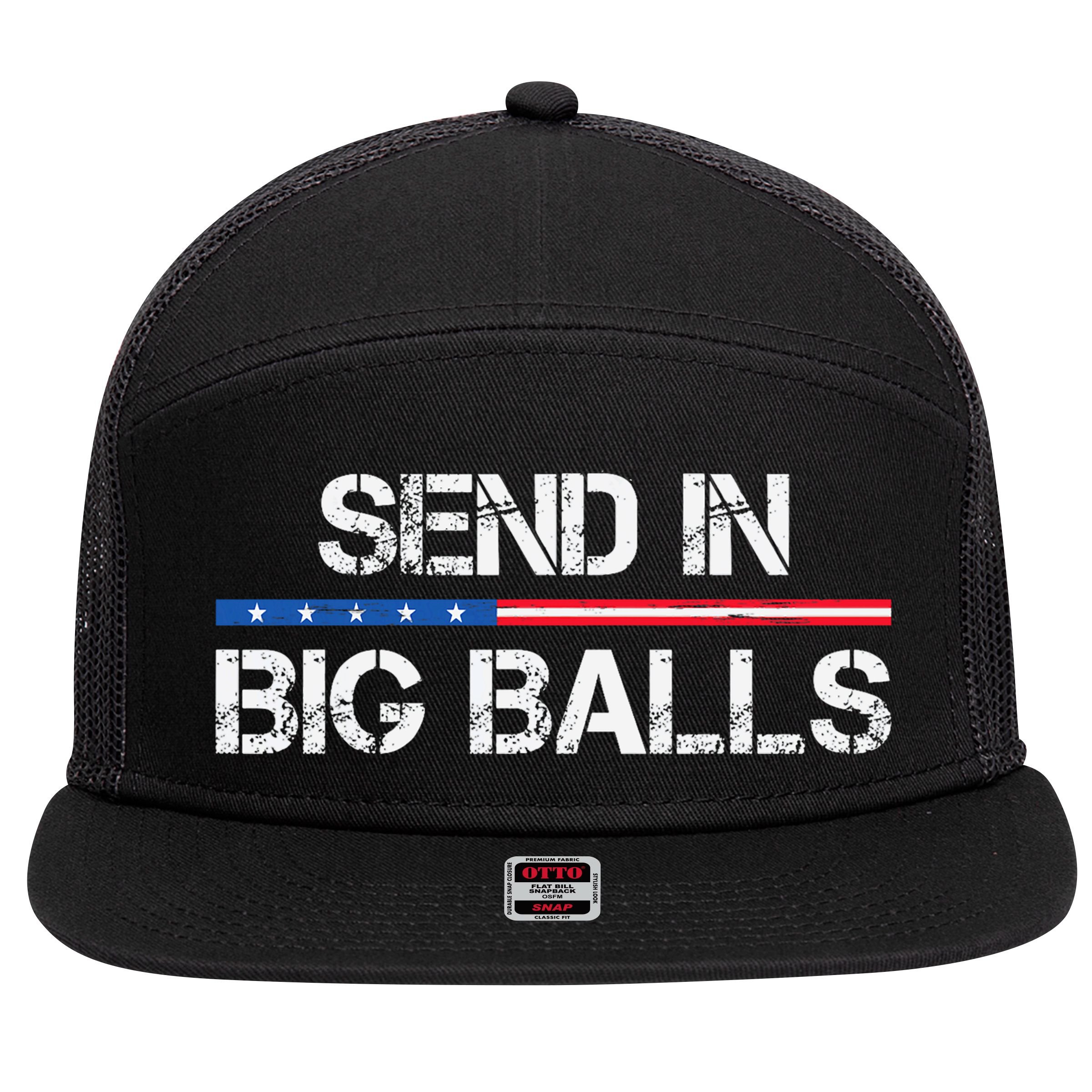 Send In Big Balls Doge D.O.G.E 7 Panel Mesh Trucker Snapback Hat