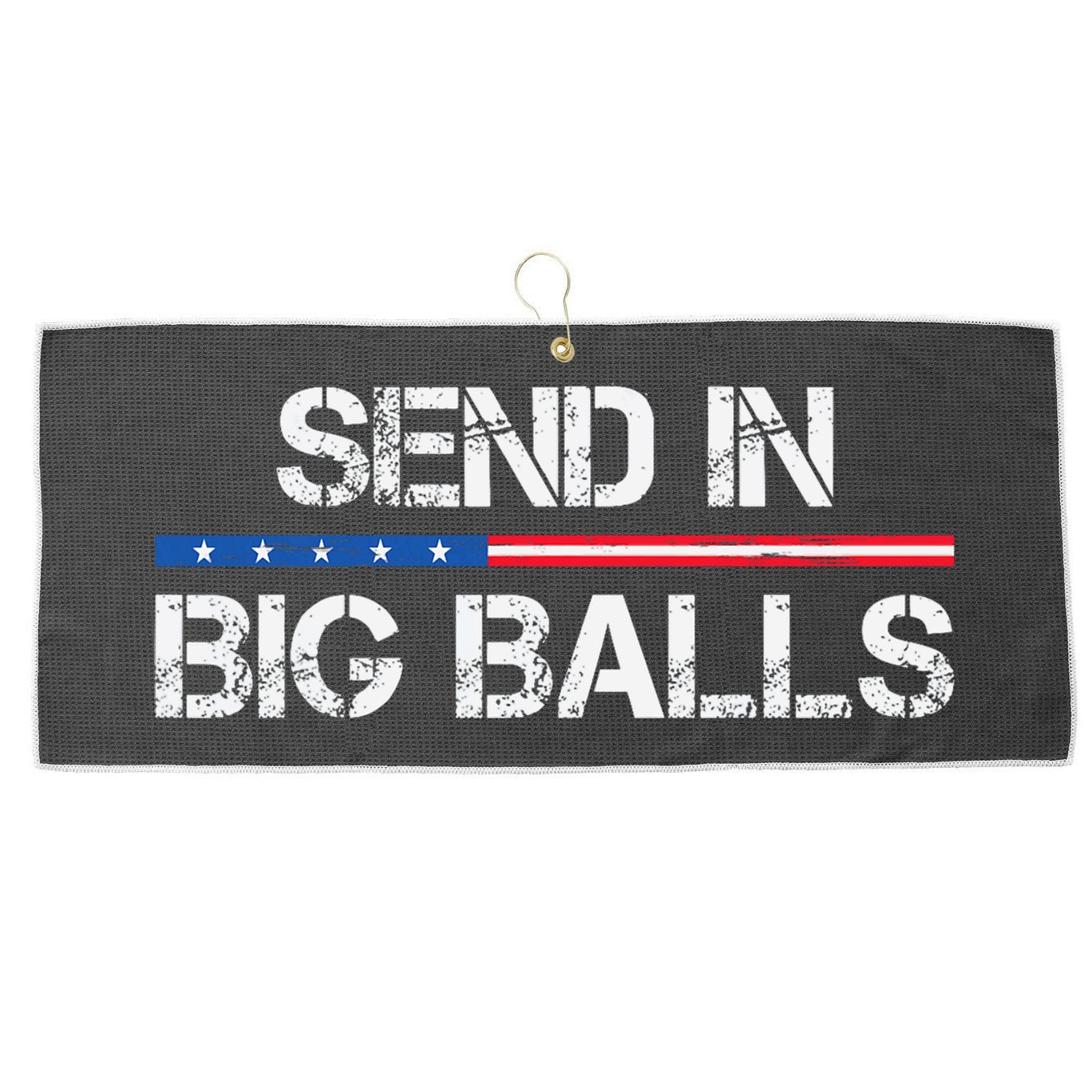 Send In Big Balls Doge D.O.G.E Large Microfiber Waffle Golf Towel