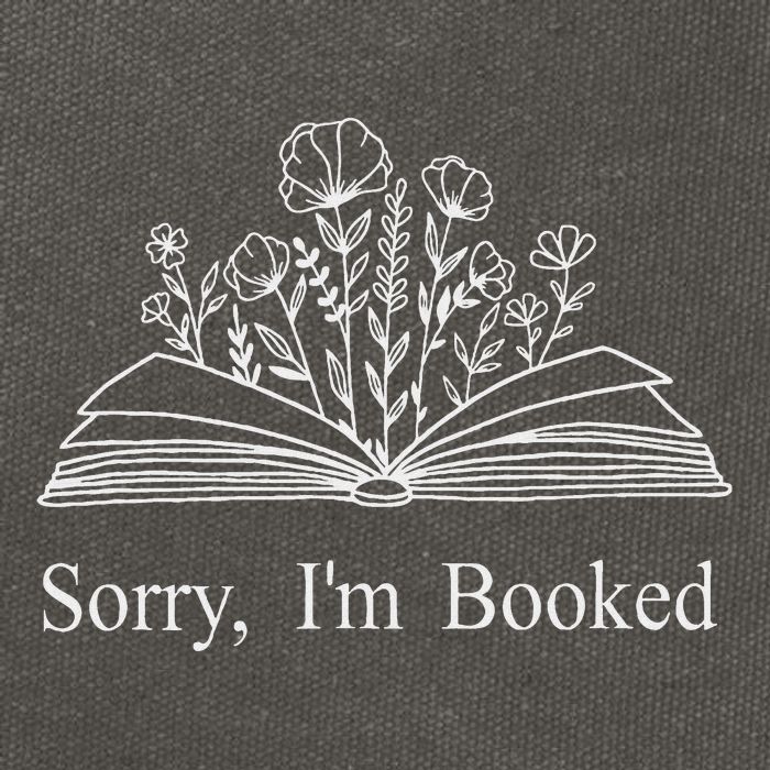 Sorry IM Booked Gift Book Lovers Bookish Cotton Canvas Backpack