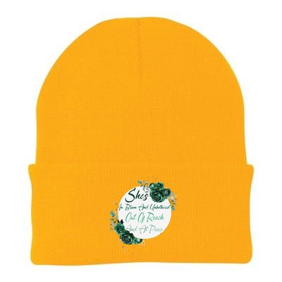 She’S In Bloom And Unbothered Out Of Reach And At Peace Knit Cap Winter Beanie