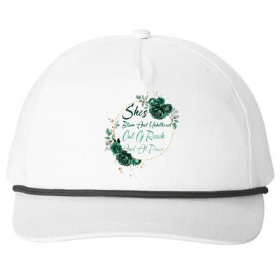 She’S In Bloom And Unbothered Out Of Reach And At Peace Snapback Five-Panel Rope Hat