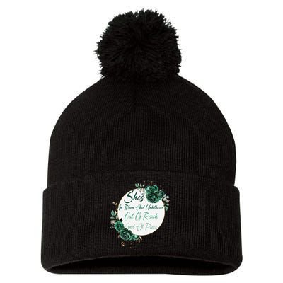 She’S In Bloom And Unbothered Out Of Reach And At Peace Pom Pom 12in Knit Beanie