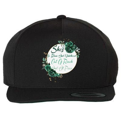 She’S In Bloom And Unbothered Out Of Reach And At Peace Wool Snapback Cap