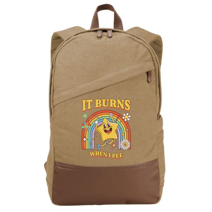  Saying It Burns When I Pee Cotton Canvas Backpack
