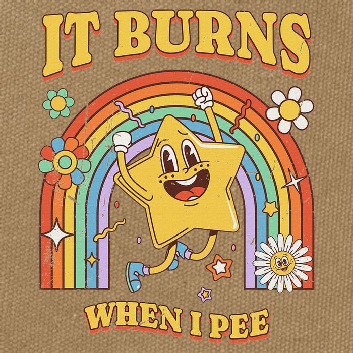  Saying It Burns When I Pee Cotton Canvas Backpack