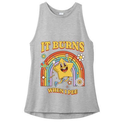  Saying It Burns When I Pee Ladies PosiCharge Tri-Blend Wicking Tank