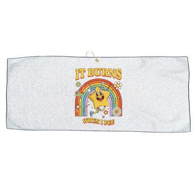  Saying It Burns When I Pee Large Microfiber Waffle Golf Towel