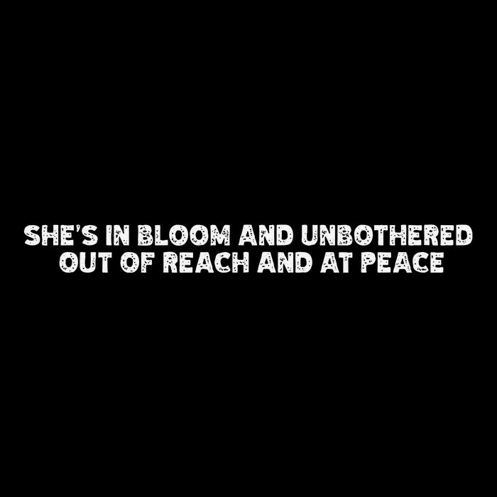 She’S In Bloom And Unbothered Out Of Reach And At Peace Flat Bill Trucker Hat