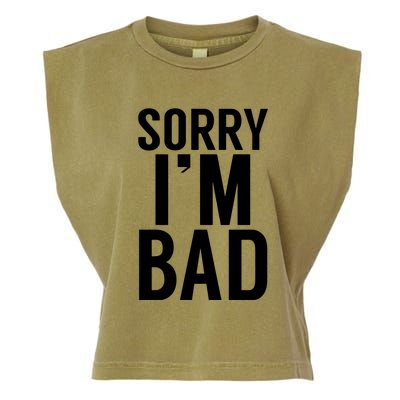 Sorry I'm Bad Garment-Dyed Women's Muscle Tee