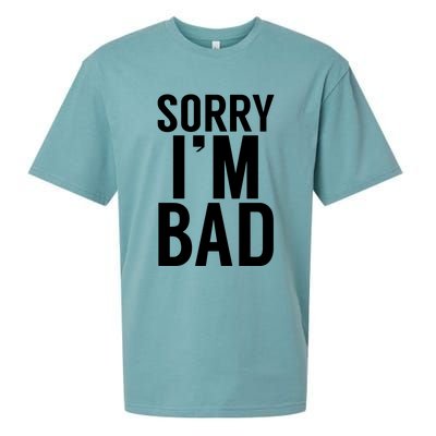 Sorry I'm Bad Sueded Cloud Jersey T-Shirt