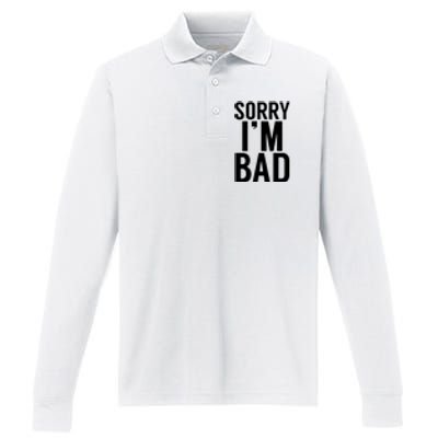 Sorry I'm Bad Performance Long Sleeve Polo