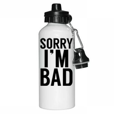 Sorry I'm Bad Aluminum Water Bottle