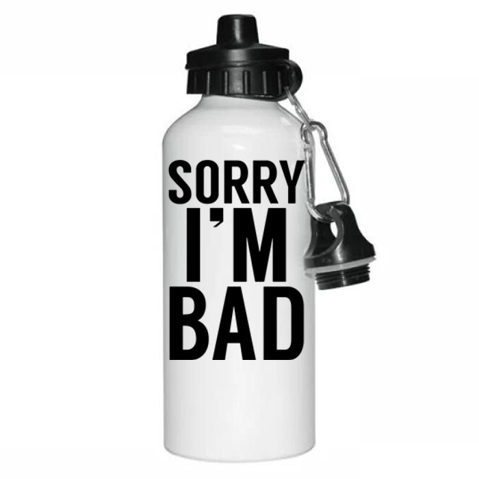 Sorry I'm Bad Aluminum Water Bottle