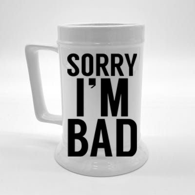 Sorry I'm Bad Beer Stein