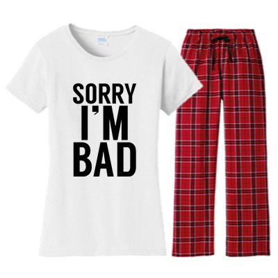 Sorry I'm Bad Women's Flannel Pajama Set