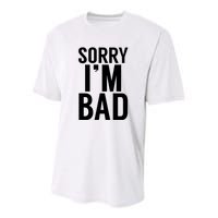 Sorry I'm Bad Youth Performance Sprint T-Shirt