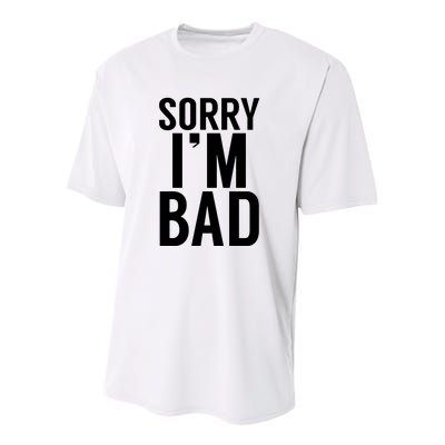 Sorry I'm Bad Youth Performance Sprint T-Shirt