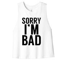 Sorry I'm Bad Women's Racerback Cropped Tank