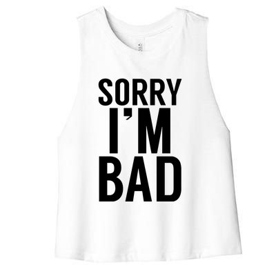 Sorry I'm Bad Women's Racerback Cropped Tank