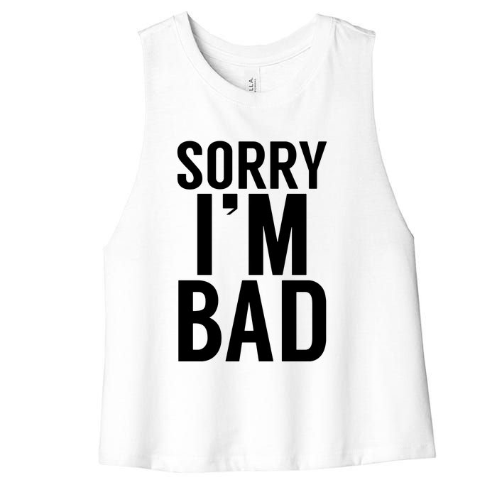 Sorry I'm Bad Women's Racerback Cropped Tank