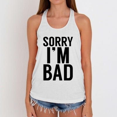 Sorry I'm Bad Women's Knotted Racerback Tank