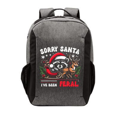 Sorrysanta IVe Been Feral Raccoon Xmas Lights Reindeer Vector Backpack