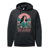 She’S In Bloom And Unbothered Out Of Reach And At Peace Performance Fleece Hoodie