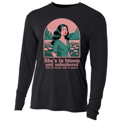 She’S In Bloom And Unbothered Out Of Reach And At Peace Cooling Performance Long Sleeve Crew