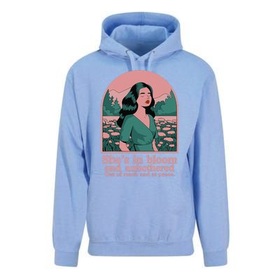 She’S In Bloom And Unbothered Out Of Reach And At Peace Unisex Surf Hoodie