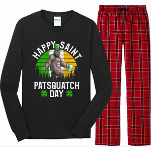 Sasquatch Irish Bigfoot St Patricks Day Green Beer Gift Long Sleeve Pajama Set