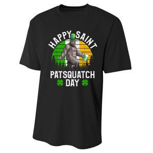 Sasquatch Irish Bigfoot St Patricks Day Green Beer Gift Performance Sprint T-Shirt