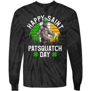 Sasquatch Irish Bigfoot St Patricks Day Green Beer Gift Tie-Dye Long Sleeve Shirt