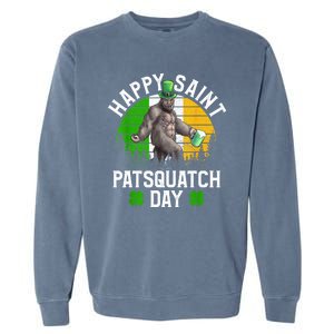 Sasquatch Irish Bigfoot St Patricks Day Green Beer Gift Garment-Dyed Sweatshirt