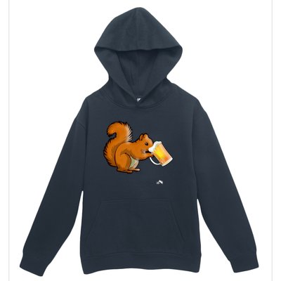 Squirrel Ing Beer Nimal Lovers Gift Beer Squirrel Cute Gift Urban Pullover Hoodie