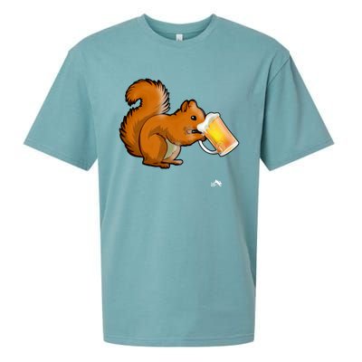 Squirrel Ing Beer Nimal Lovers Gift Beer Squirrel Cute Gift Sueded Cloud Jersey T-Shirt