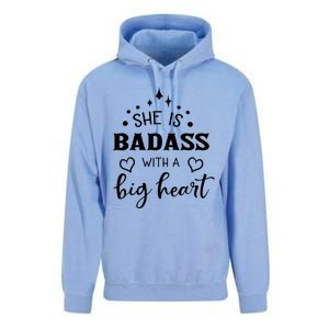 She Is Badass With A Big Heart Unisex Surf Hoodie