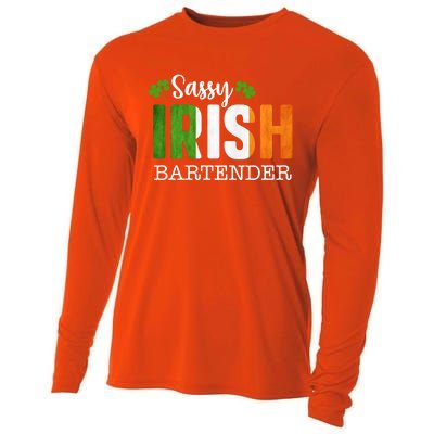 Sassy Irish Bartender St Patricks Day Gift Cooling Performance Long Sleeve Crew