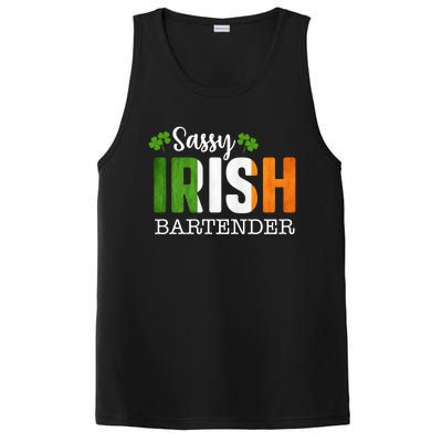 Sassy Irish Bartender St Patricks Day Gift PosiCharge Competitor Tank