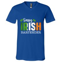 Sassy Irish Bartender St Patricks Day Gift V-Neck T-Shirt