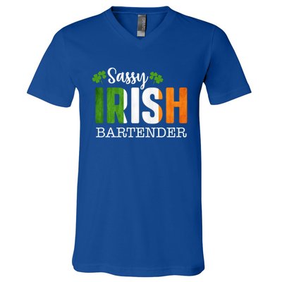 Sassy Irish Bartender St Patricks Day Gift V-Neck T-Shirt