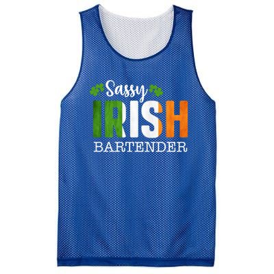 Sassy Irish Bartender St Patricks Day Gift Mesh Reversible Basketball Jersey Tank